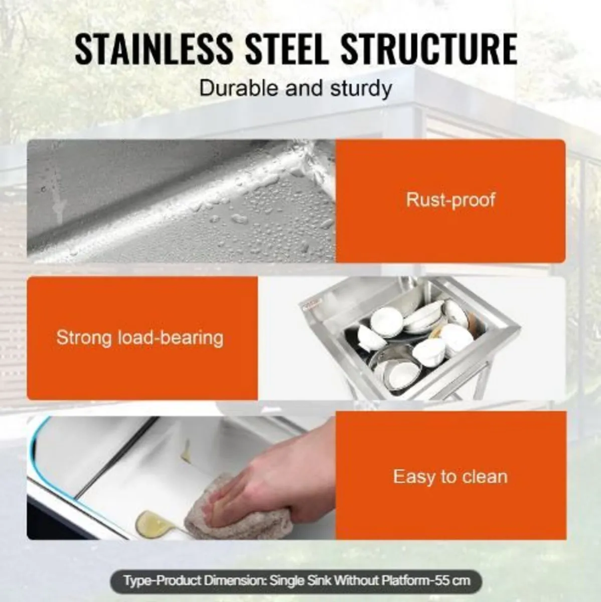 Stainless Steel Utility Sink - Image 2