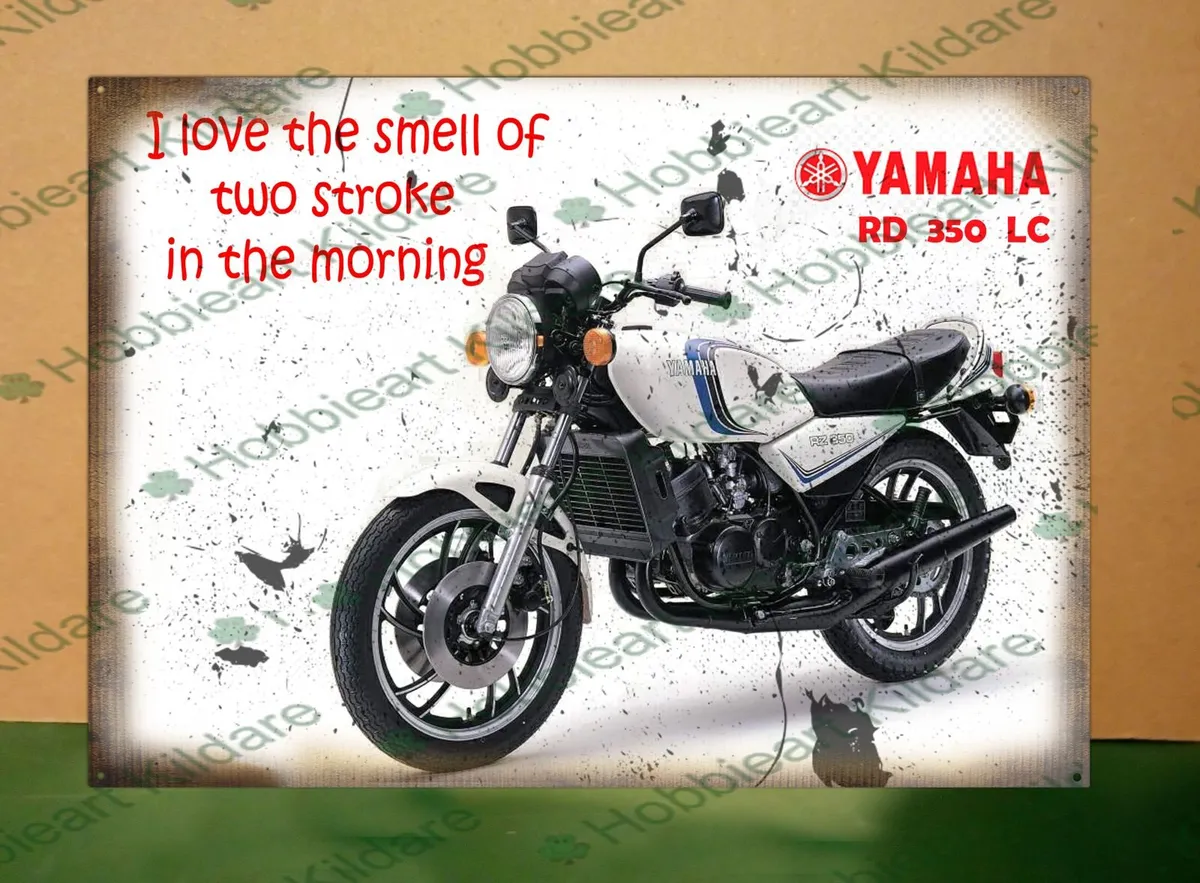 Yamaha RD 350 LC tin metal sign - Image 1