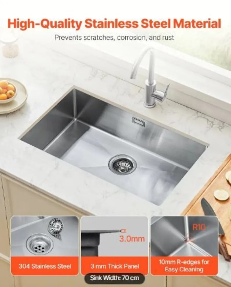 70cm Kitchen Sink Workstation - Image 2