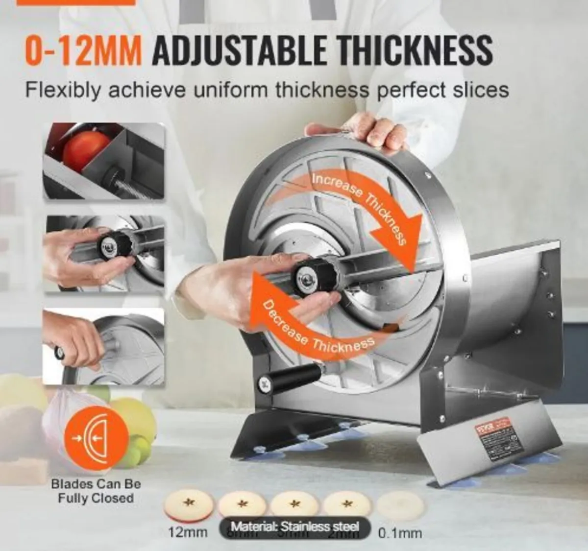 Manual Vegetable Fruit Slicer, 0-0.5"/0-12mm - Image 3