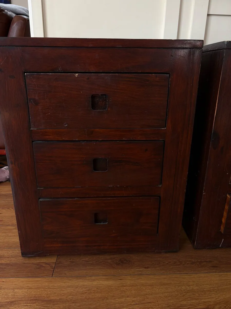 Bedside Lockers x 2 - Image 2