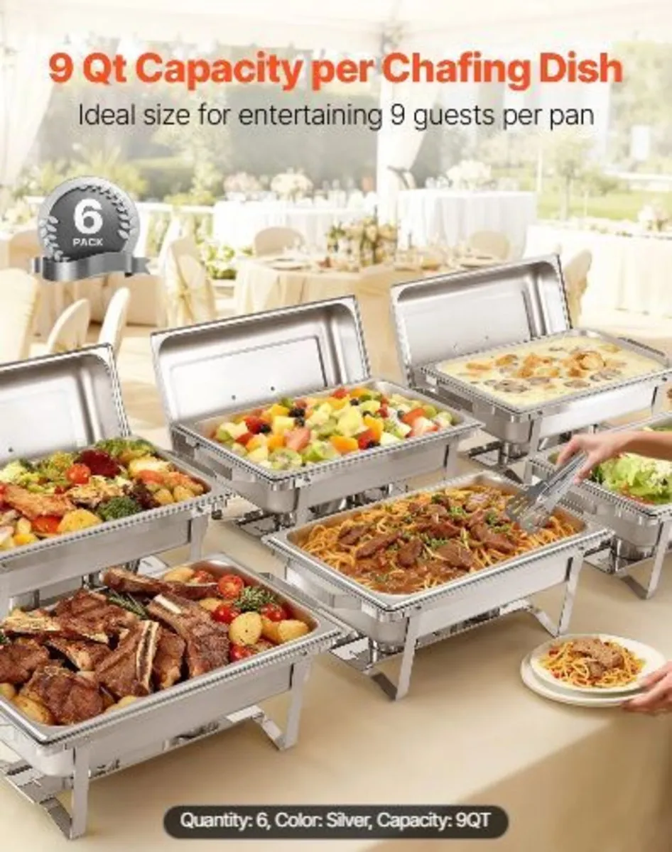 Rectangle Chafing Dish, 9.91L 6 Pack - Image 2