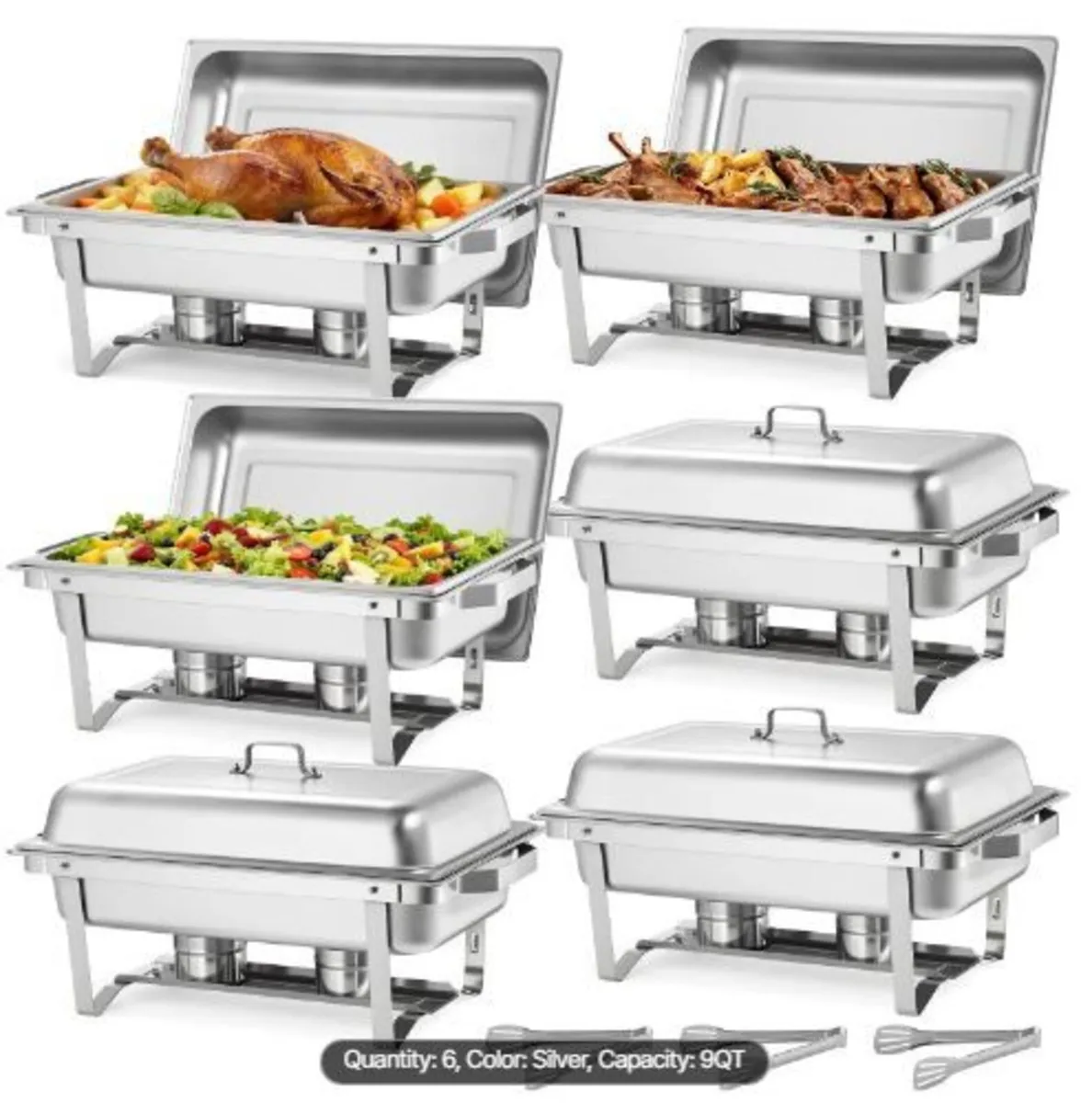 Rectangle Chafing Dish, 9.91L 6 Pack - Image 4