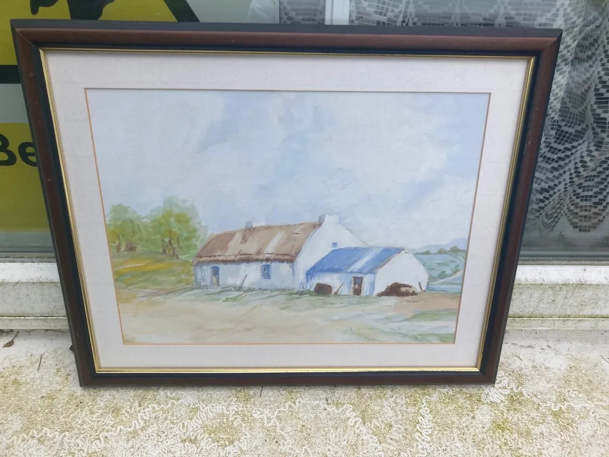 Irish cottage  watercolour painting free postage