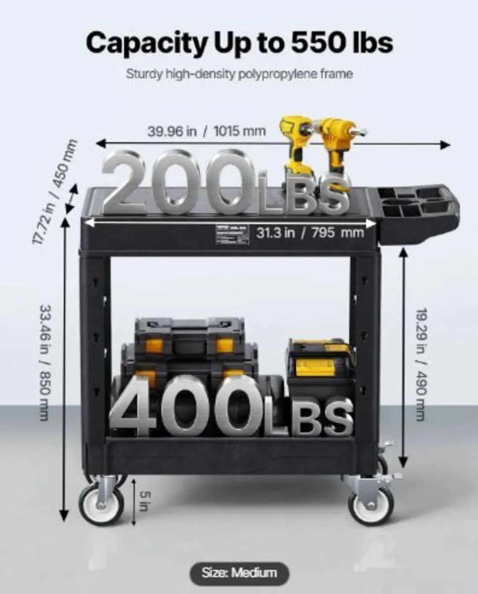 Utility Cart, 550 lbs Load Capacity - Image 3