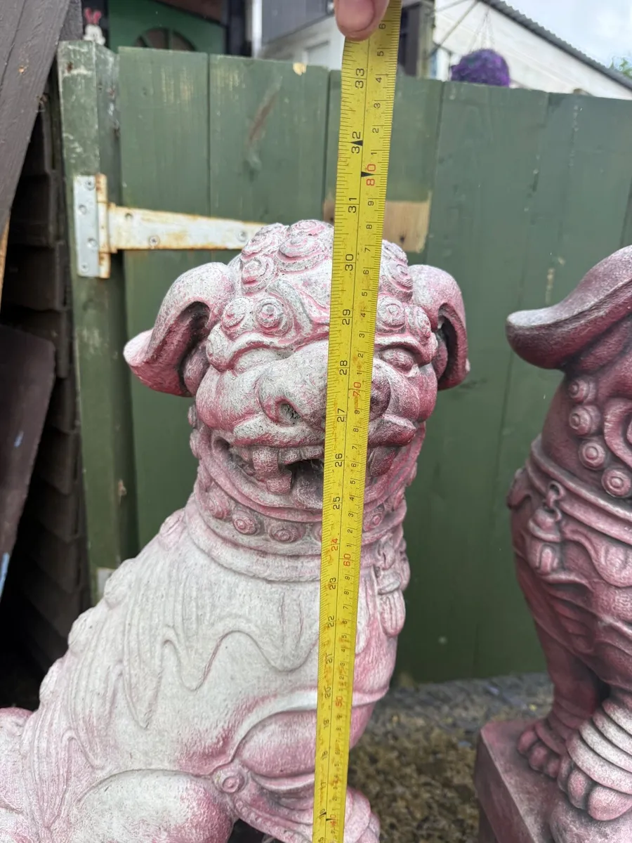 2 reclaimed Chinese concrete garden ornaments - Image 2