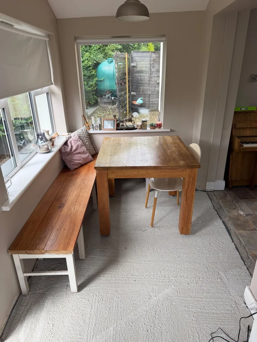 Solid Wood Corner Breakfast Nook Dining Set - Image 2
