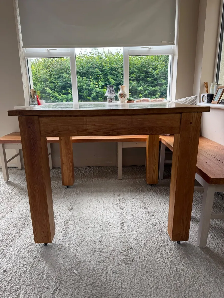 Solid Wood Corner Breakfast Nook Dining Set - Image 4