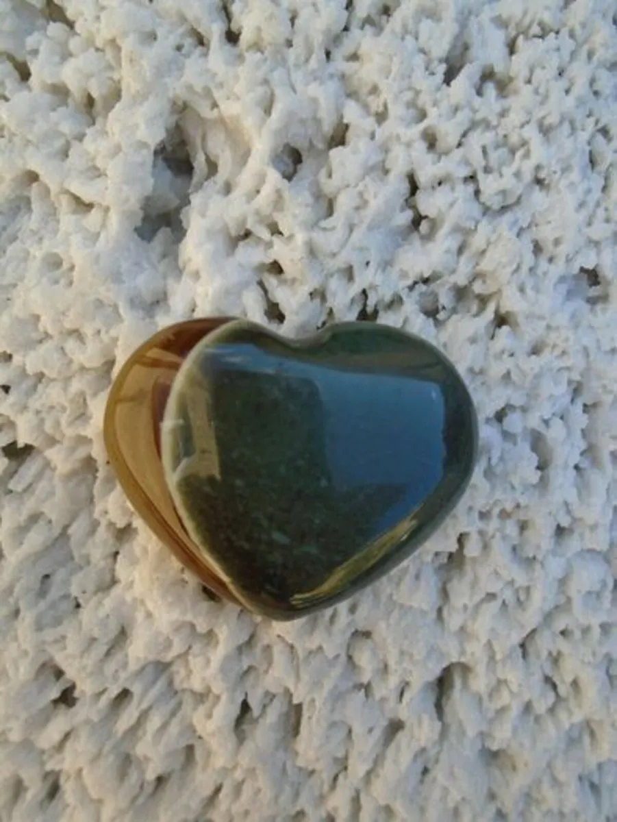 Crystal heart, Polychrome Jasper,Crystals - Image 2