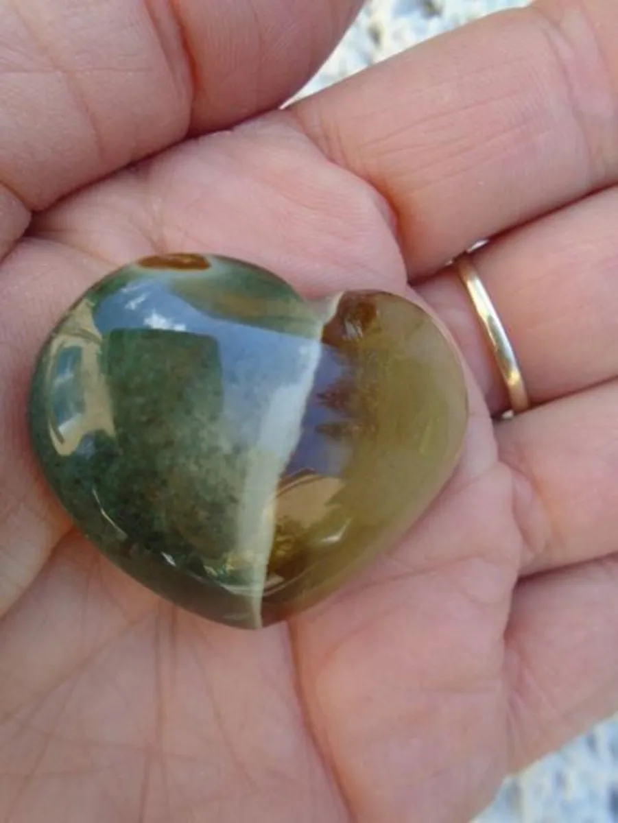 Crystal heart, Polychrome Jasper,Crystals - Image 3
