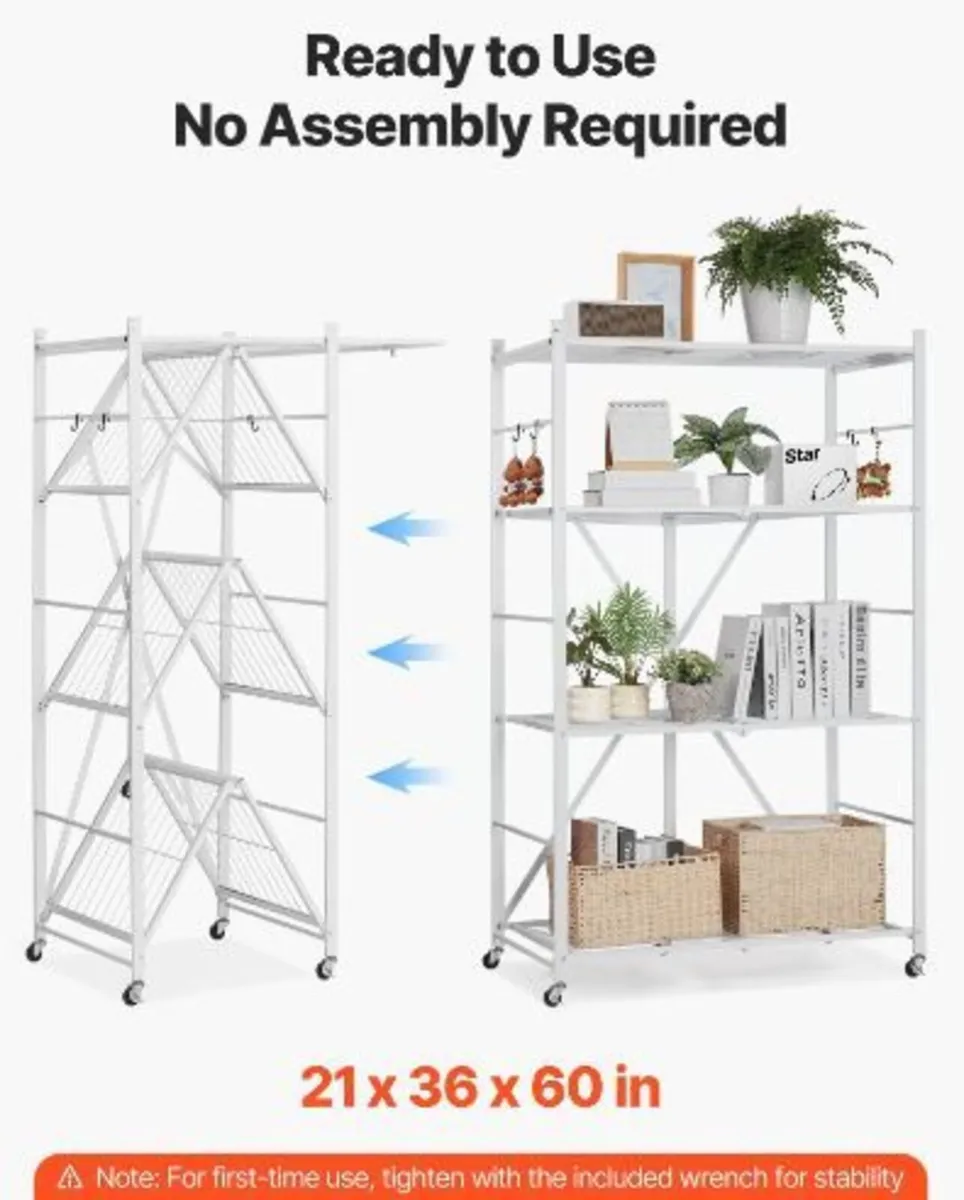 4-Tier Foldable Storage Shelf - Image 2