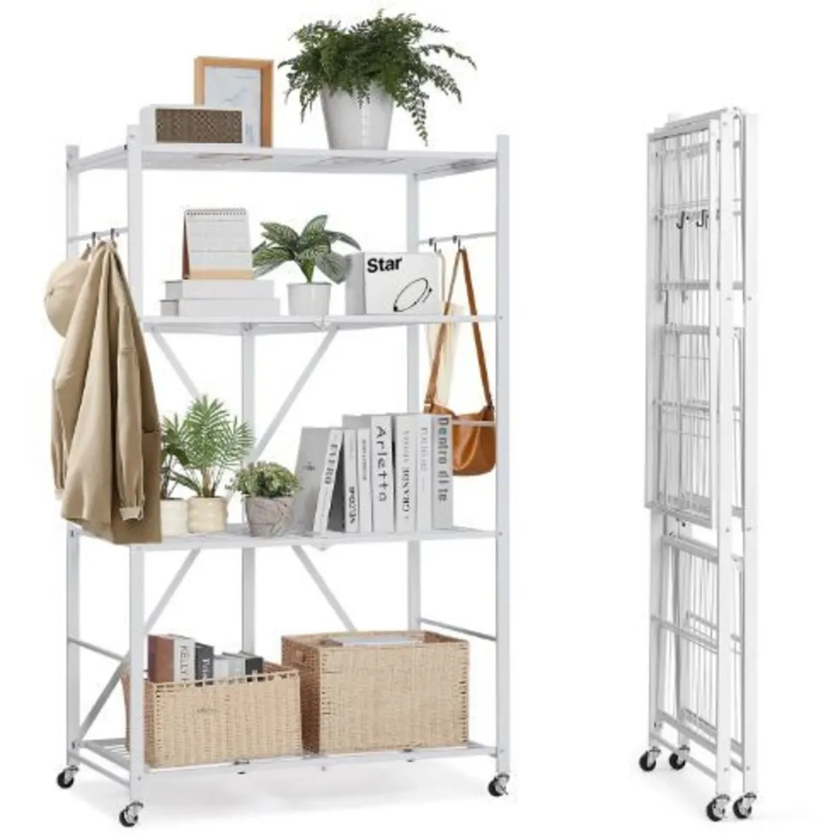 4-Tier Foldable Storage Shelf - Image 3