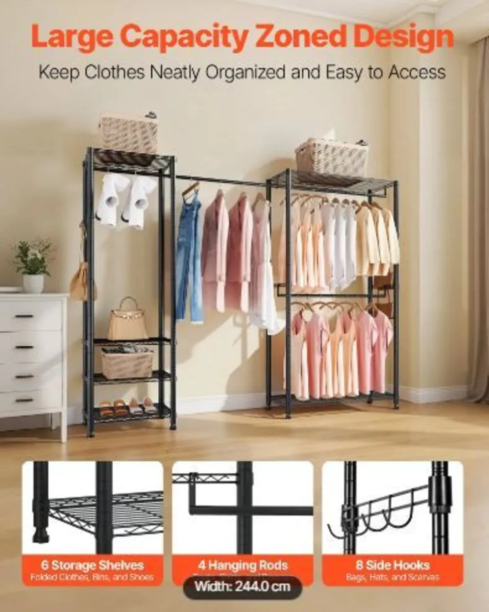 Clothing Garment Rack, Heavy Duty Clothes Rack - Image 1