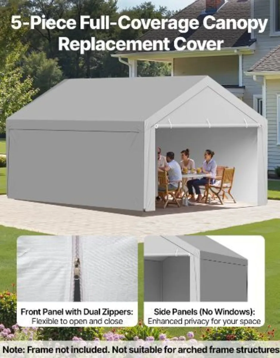 Carport Replacement Canopy, 6 x 4 m Potable - Image 2