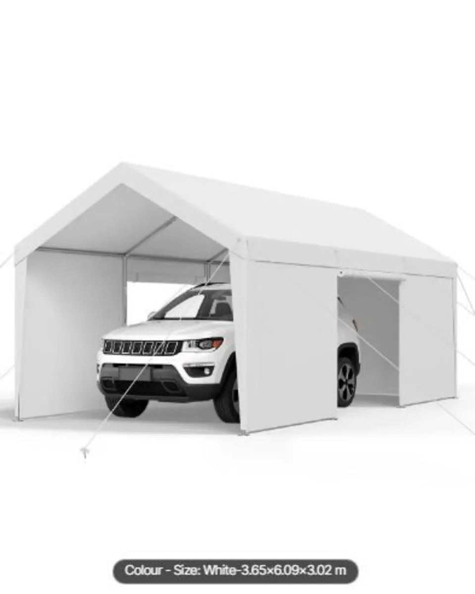 Carport, 12 x 20 FT Outdoor Car Canopy - Image 1
