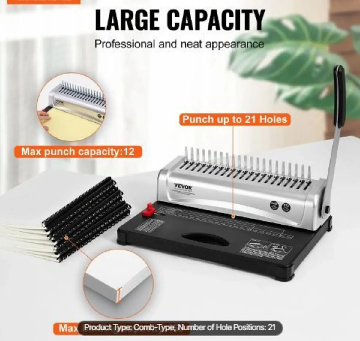 Binding Machine, Comb Binding Machine 21-Holes - Image 1