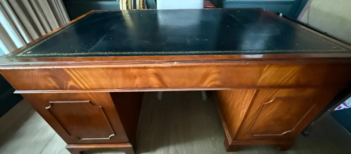 Antique Mahogony partner's  Desk - Image 1