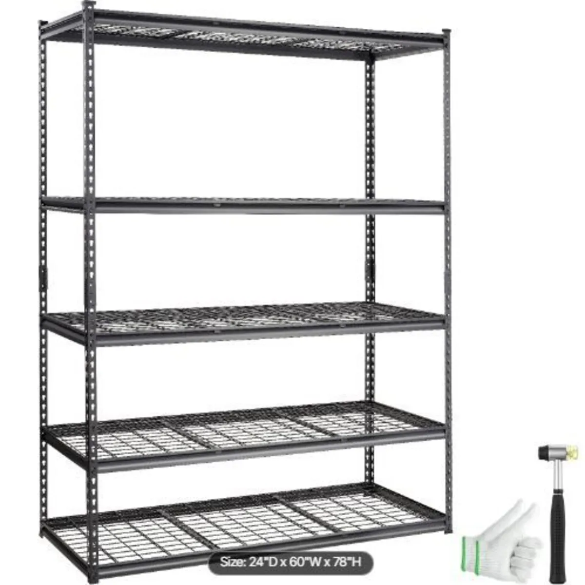 Storage Shelving Unit, 5-Tier Adjustable - Image 4