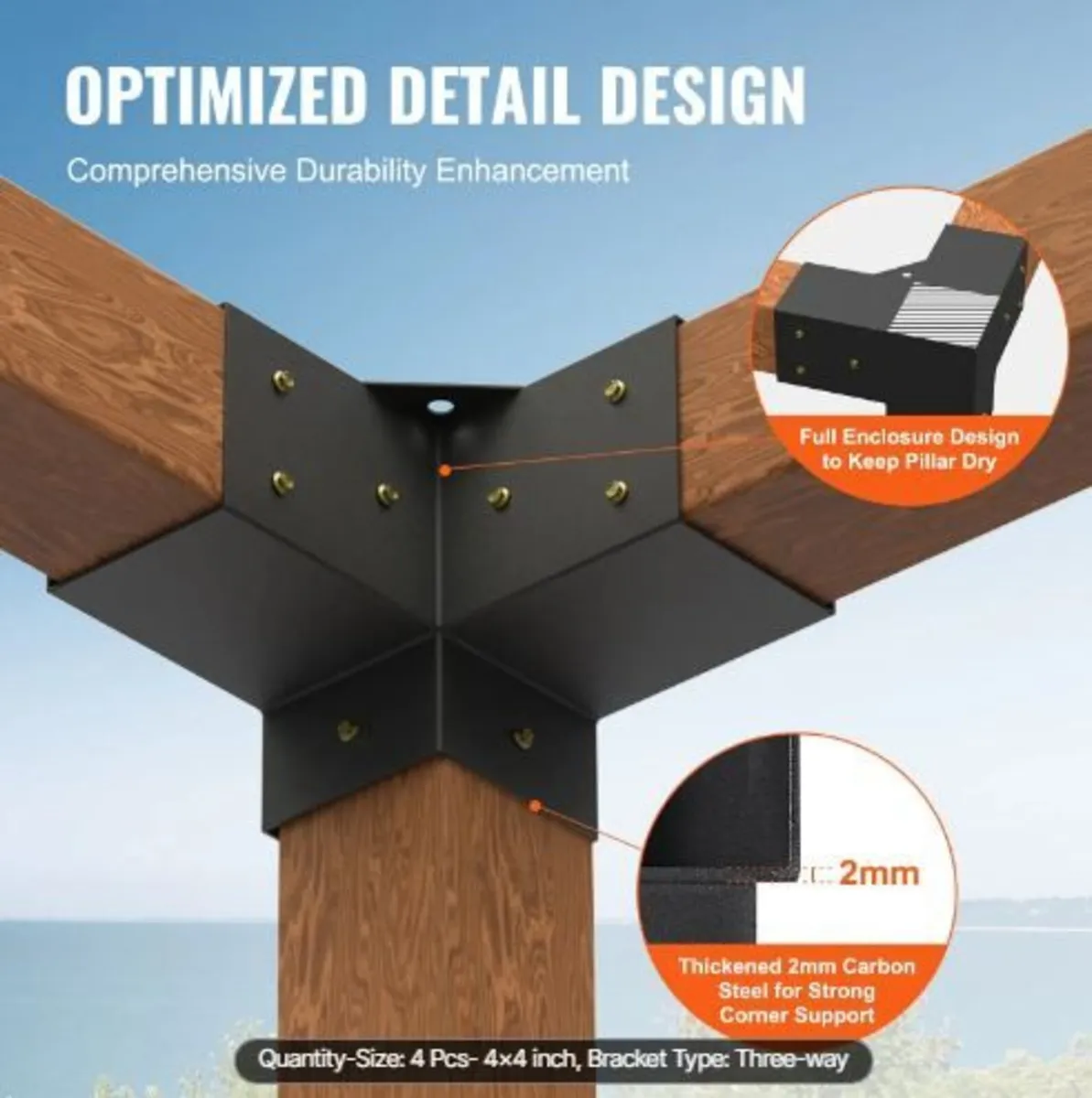 Pergola Bracket Kit 10.2 cm x 10.2 cm - Image 1