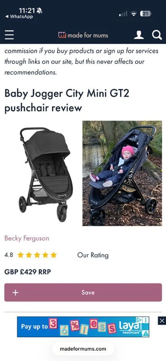 Baby Jogger City Mini GT2 Buggy - Image 4
