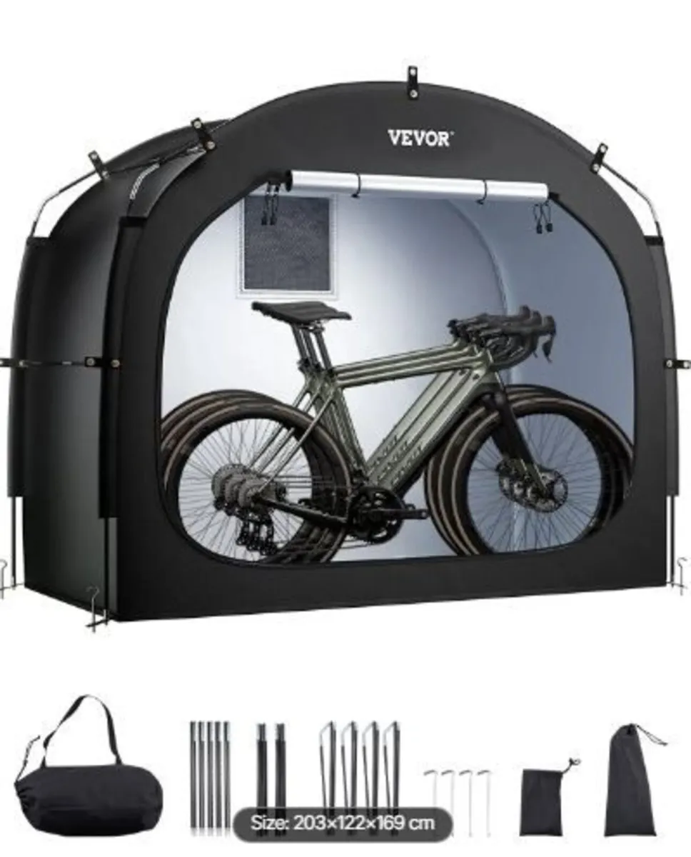Bike Storage Tent, 3 to 4 Bikes, Outdoor - Image 3