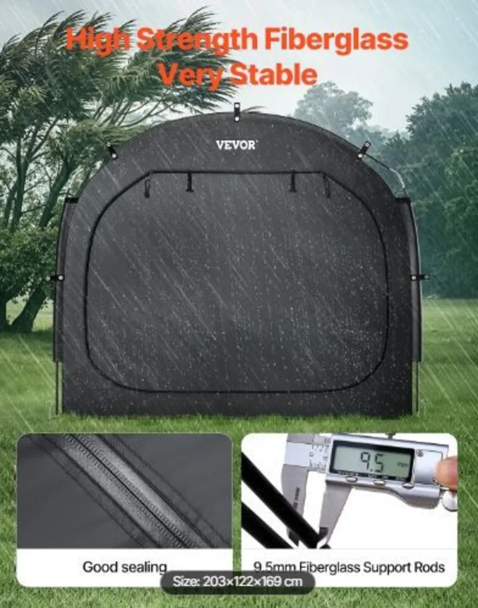 Bike Storage Tent, 3 to 4 Bikes, Outdoor - Image 4