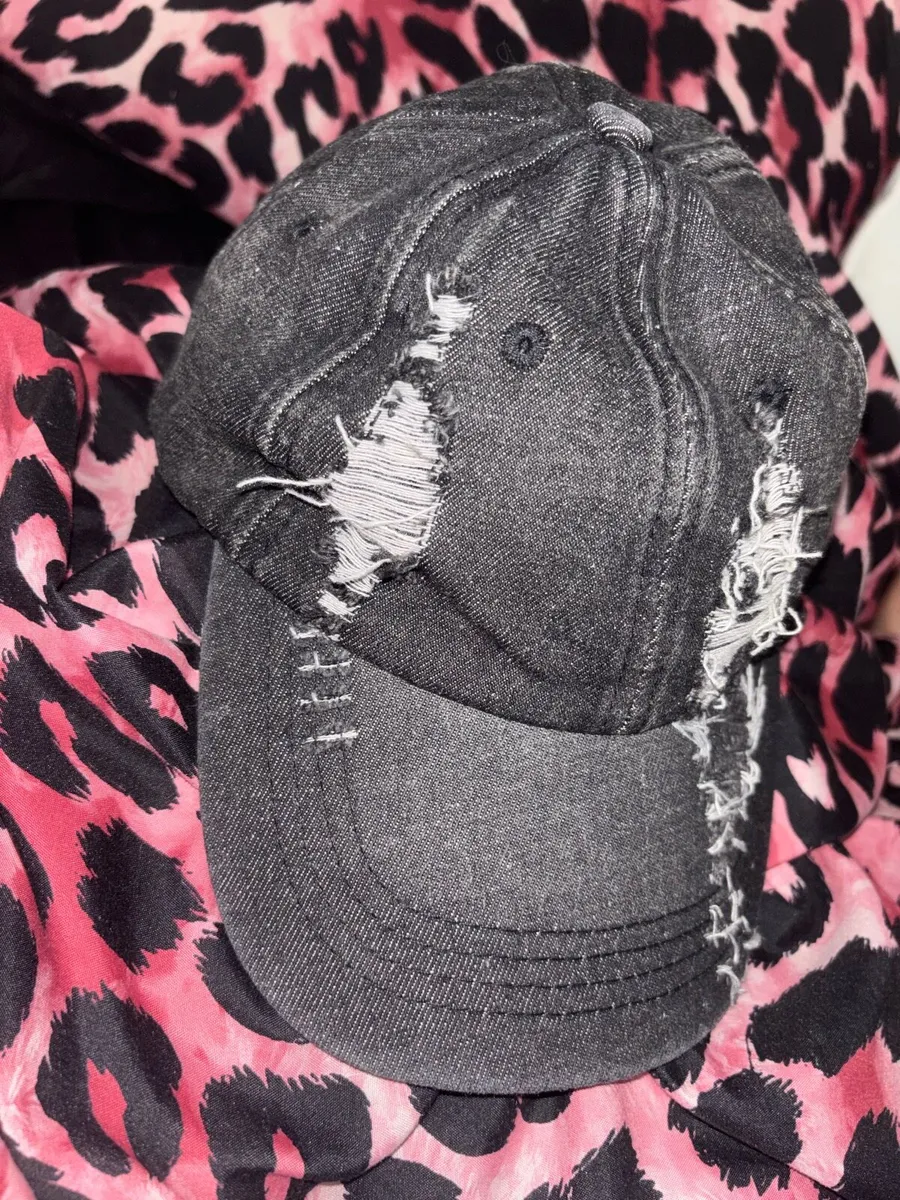 Distressed Denim Cap - Image 3