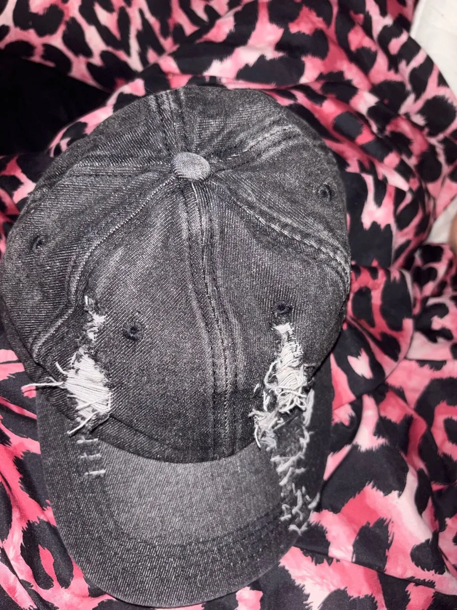Distressed Denim Cap - Image 4