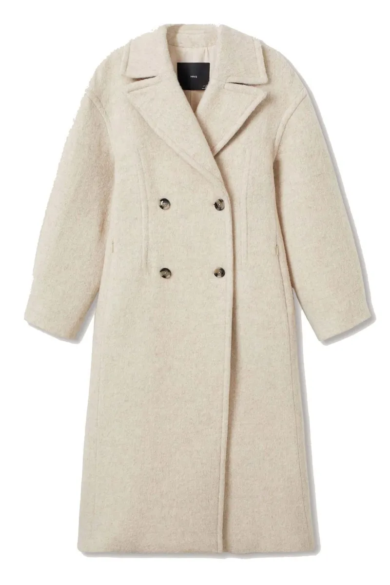 Mango Classic winter coat in sand/beige - Image 4