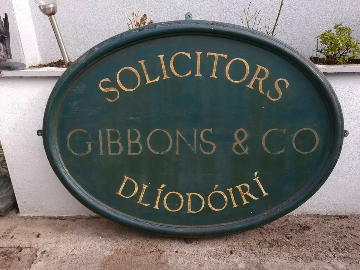 Large Vintage West Cork Solicitors Sign - Image 2