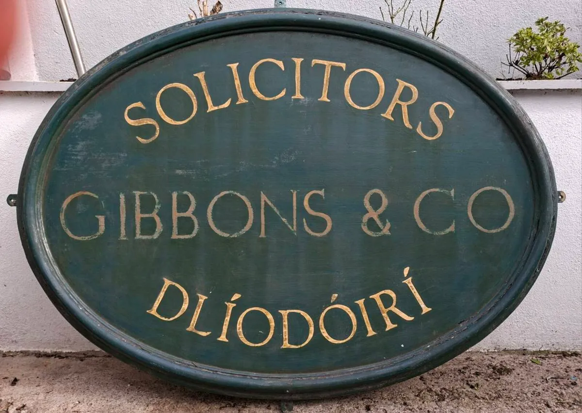 Large Vintage West Cork Solicitors Sign - Image 3