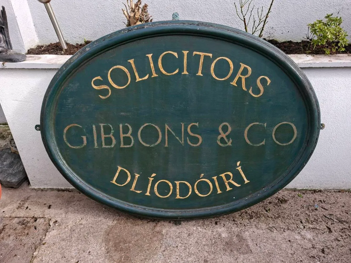 Large Vintage West Cork Solicitors Sign - Image 4