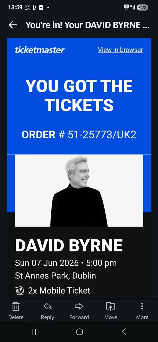 Concert tickets