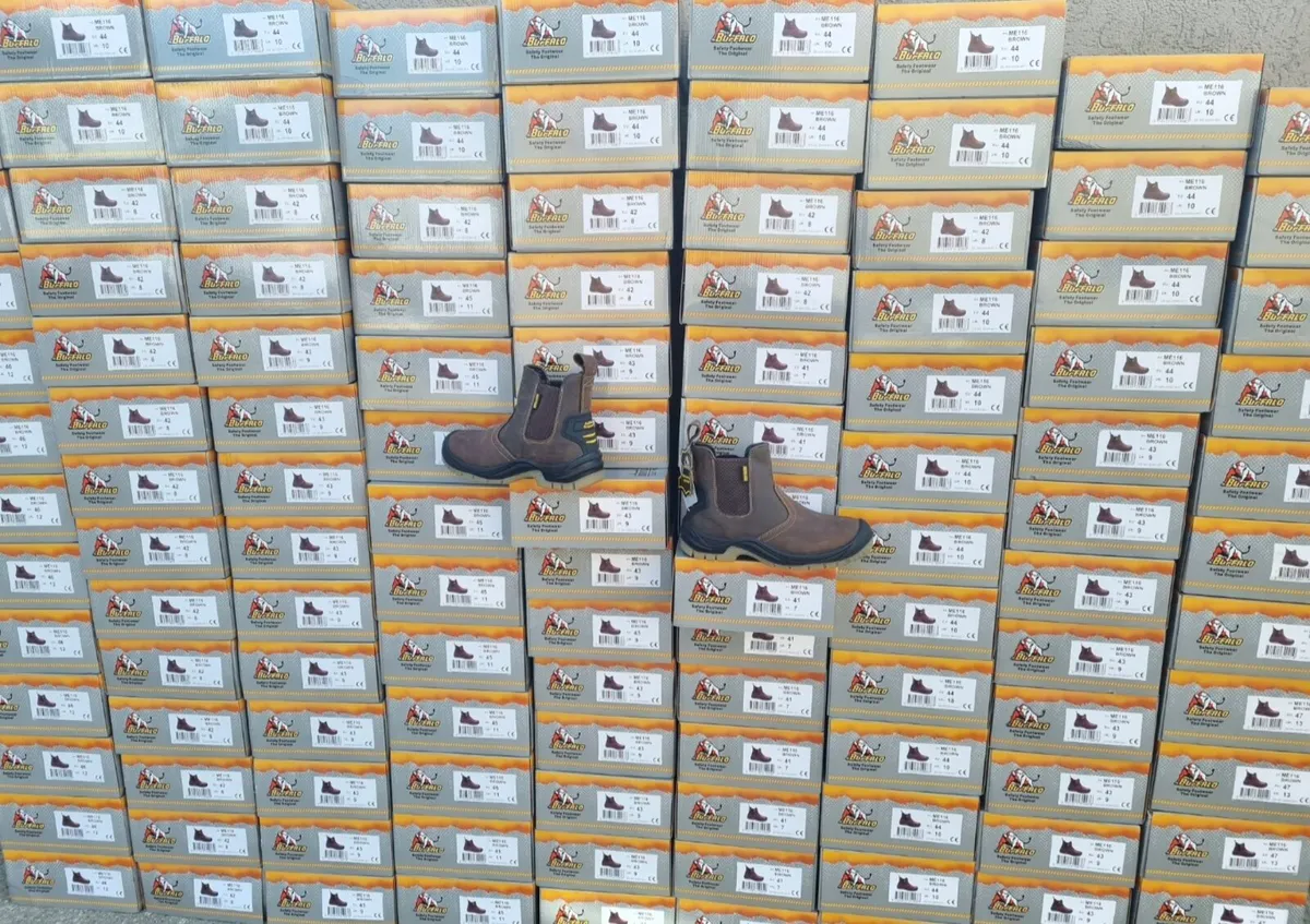Buffalo slip on safety boots S3 all sizes - Image 1