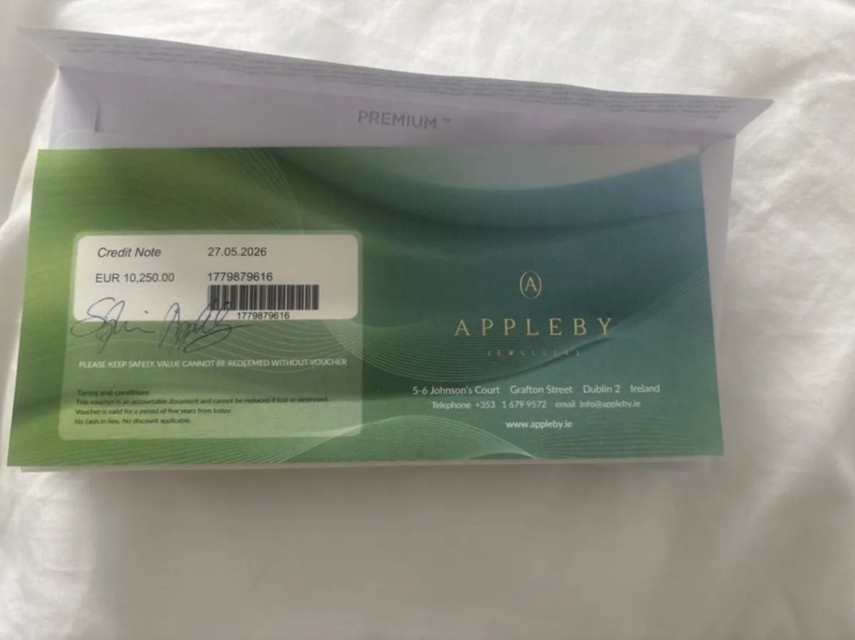 Appleby’s Jewellery Voucher