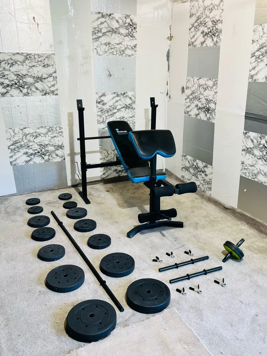 MULTI FUNCTION ADJUSTABLE BENCH WEIGHTS BARBELL + - Image 2
