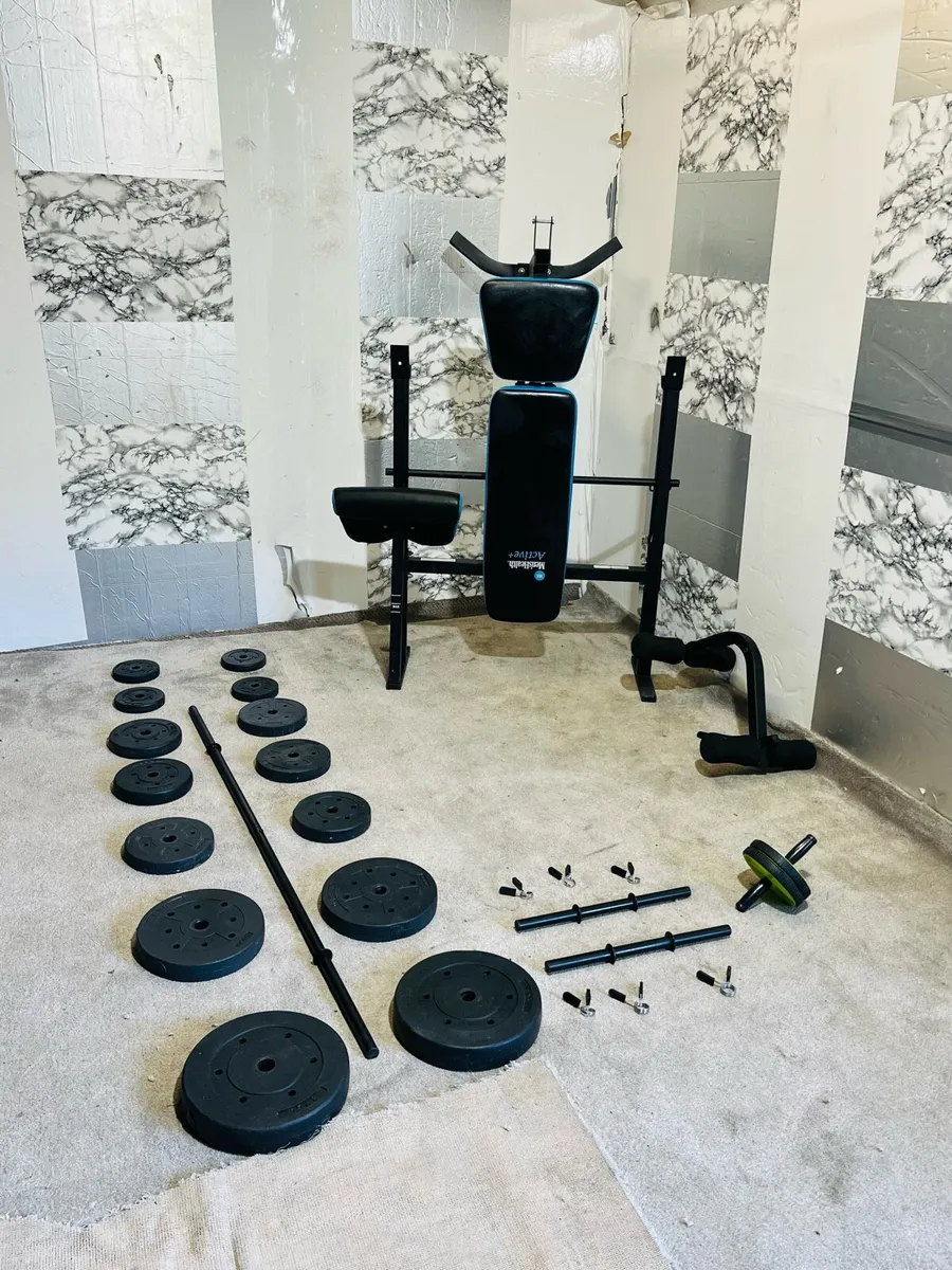 MULTI FUNCTION ADJUSTABLE BENCH WEIGHTS BARBELL + - Image 4