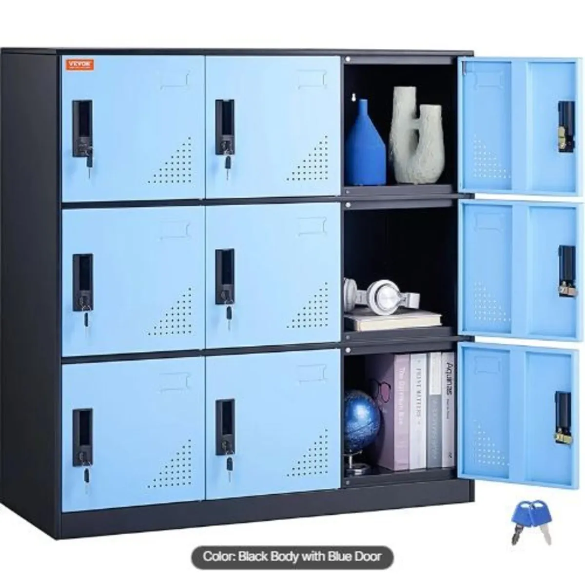 Metal Locker for Employees, 9 Doors Storage - Image 1