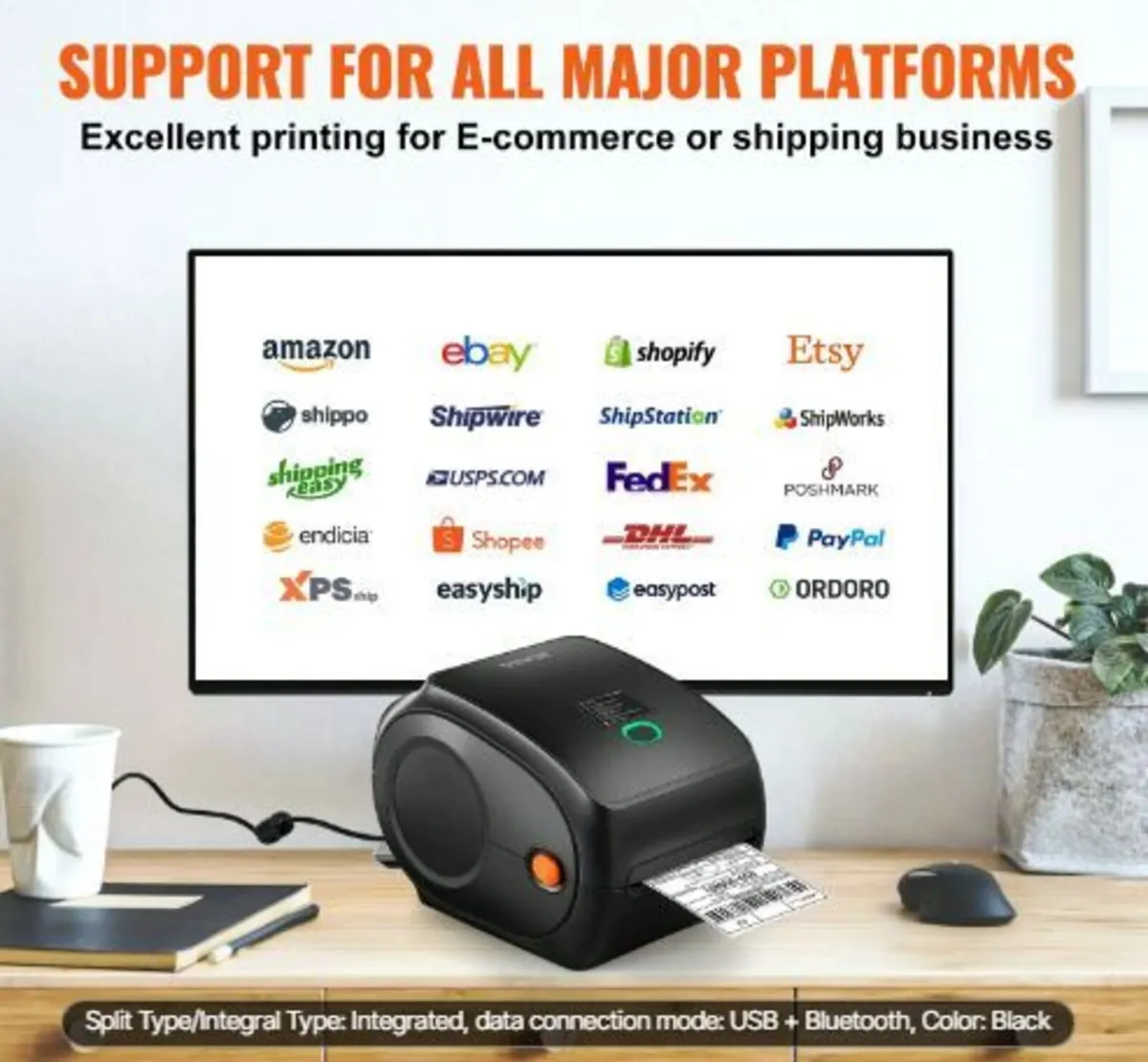 Thermal Label Printer, 300DPI for 4x6 Mailing Pack - Image 2