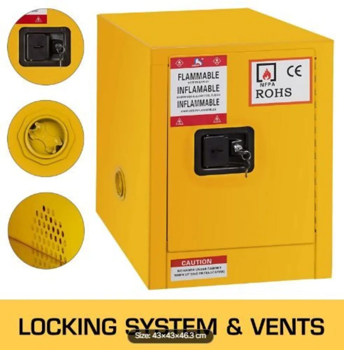 41.6 L Safety Cabinet 42.9 x 42.9 x 46 cm - Image 4