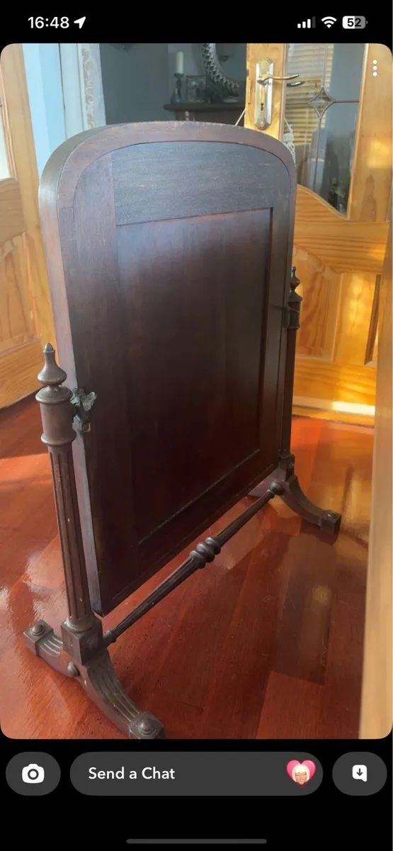 Antique mahogany solid freestanding mirror - Image 2