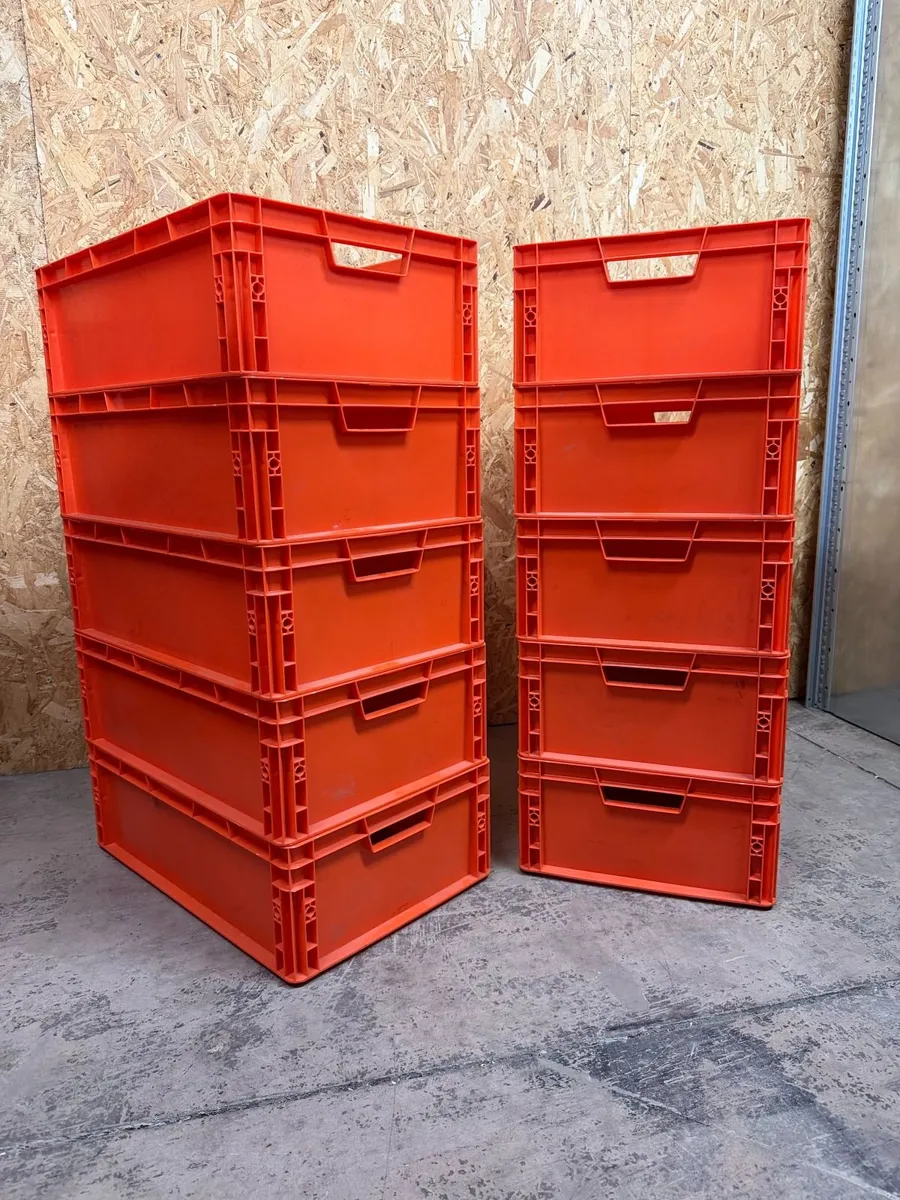 5x orange storage boxes - Image 3