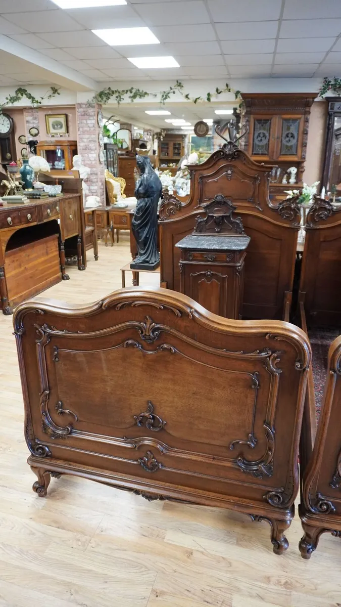 19th Century French Walnut Twin Bedroom Suite - Image 4