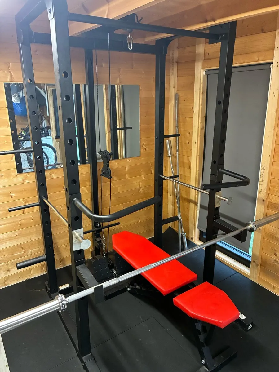 Full Gym Home Rig - Bench, Olympic Bar - Image 3