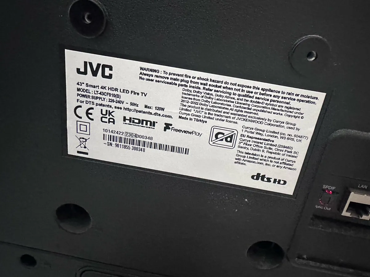 JVC 43" 4K Smart Fire TV + TV Unit - Image 3
