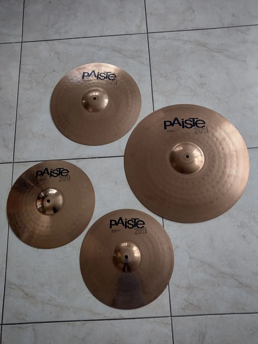 Paiste 201 Cymbal Set. As New. Half Price! - Image 1