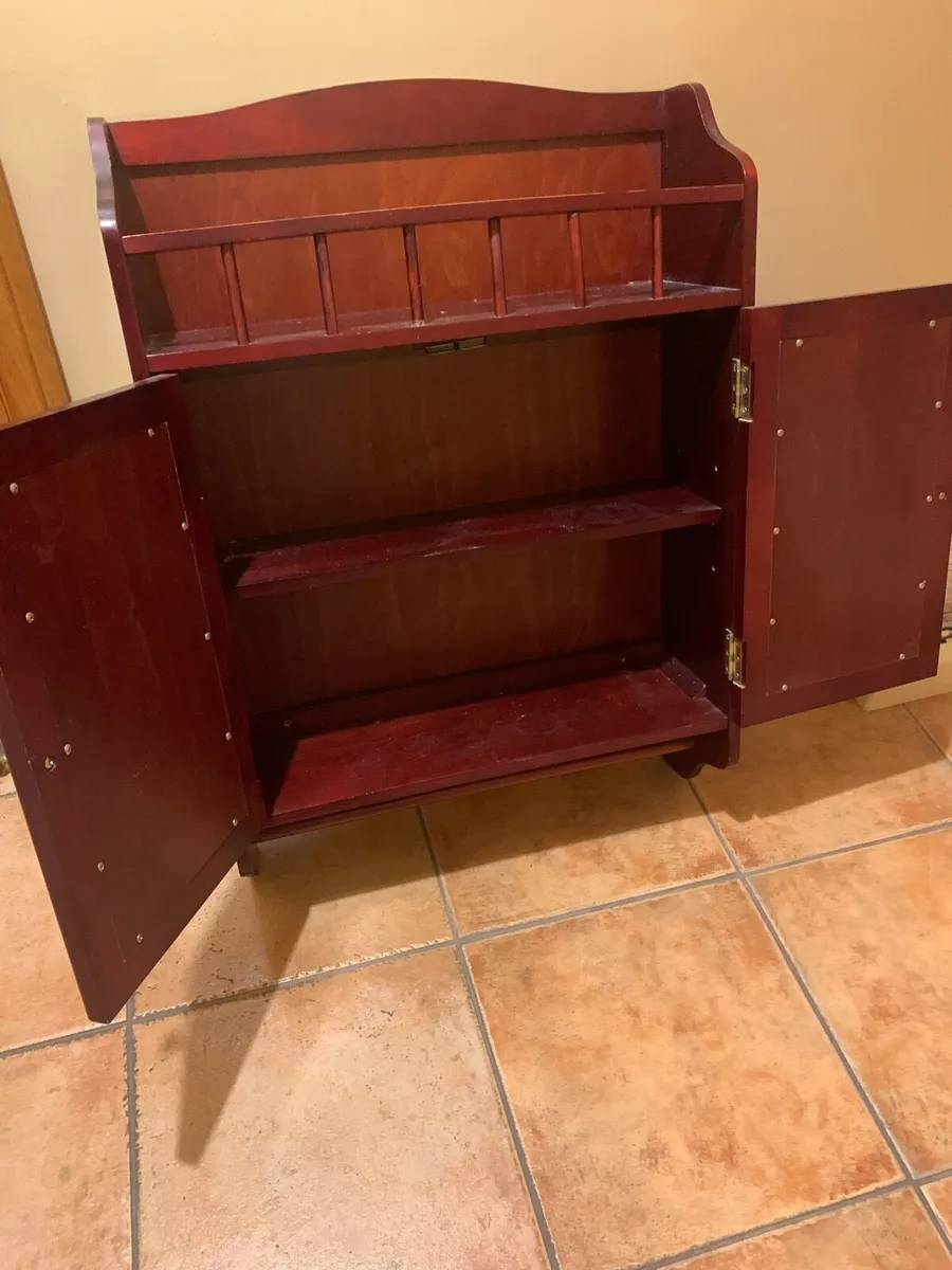 Mahogany bathroom wall unit - Image 1