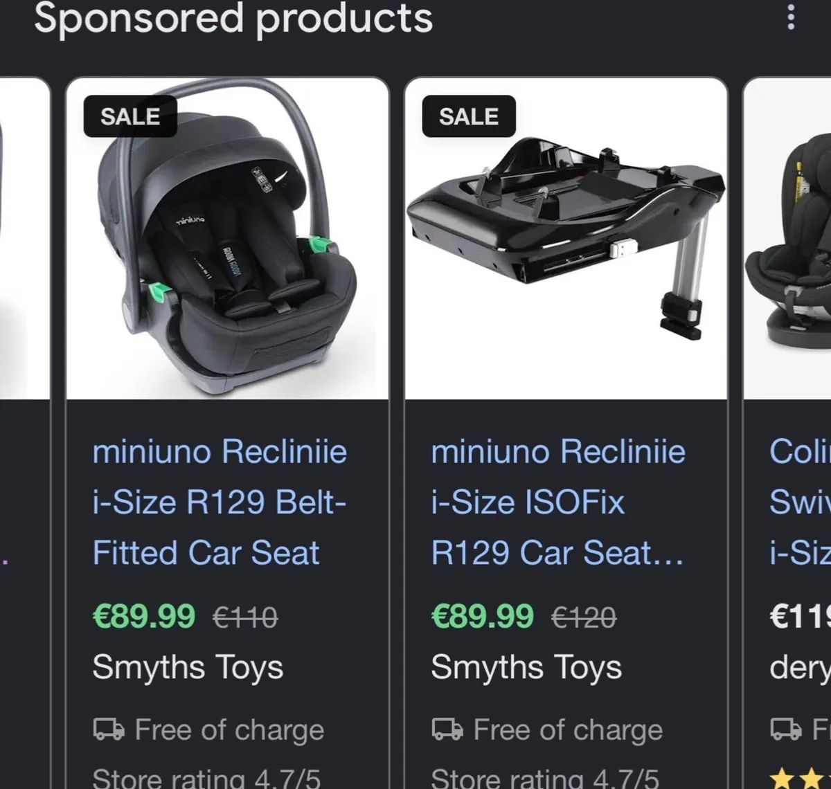 Miniuno car seat and isofix (baby) - Image 2