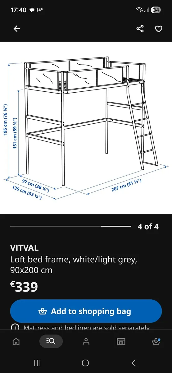 Loft bed ikea frame - Image 3