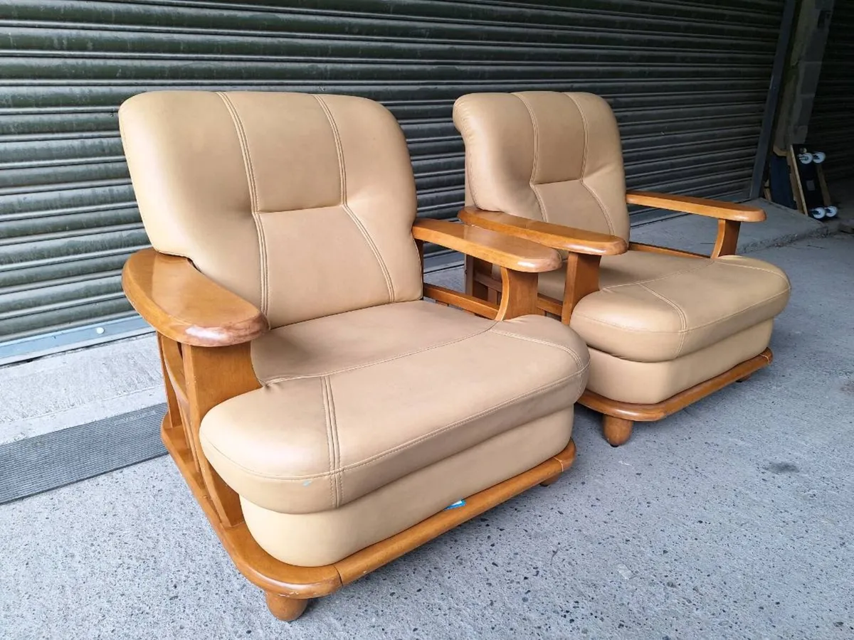 Pair of Comfortable Lounge Armchairs (DELIVERY) - Image 1